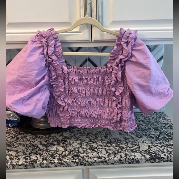 Endless Rose Tops - endless rose cropped puffy top